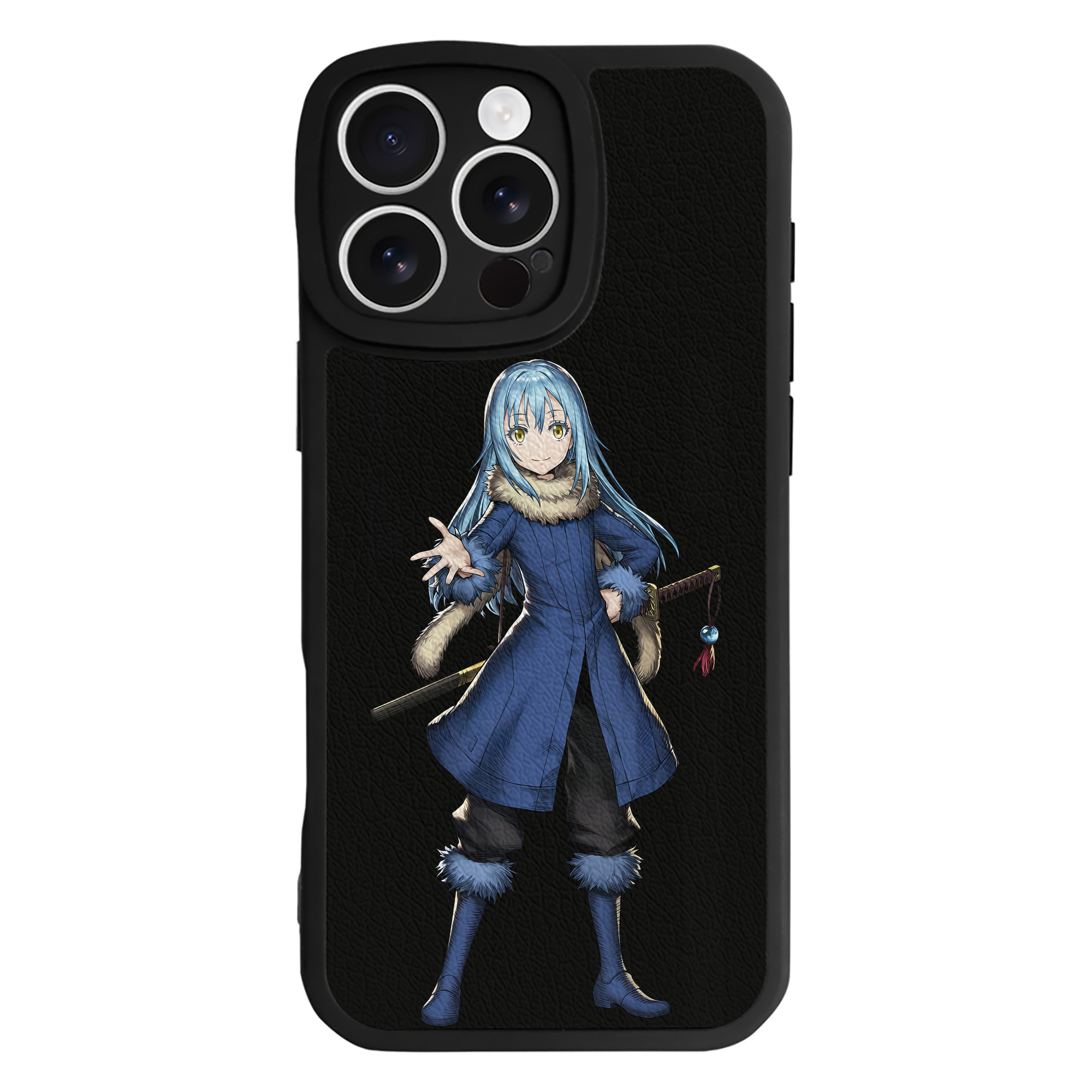 （画像用） 転スラ Regarding Reincarnated to Slime 【iPhone 16シリーズ対応】シリコンスマホケース（レザー調） 材質：シリコン